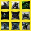 Чехол на декоративную подушку K-Kawasakis Moto для автомобиля и велосипеда 50x50см 40x40см 55x55см 45x45см 30x30см Квадратный чехол на подушку для спальни