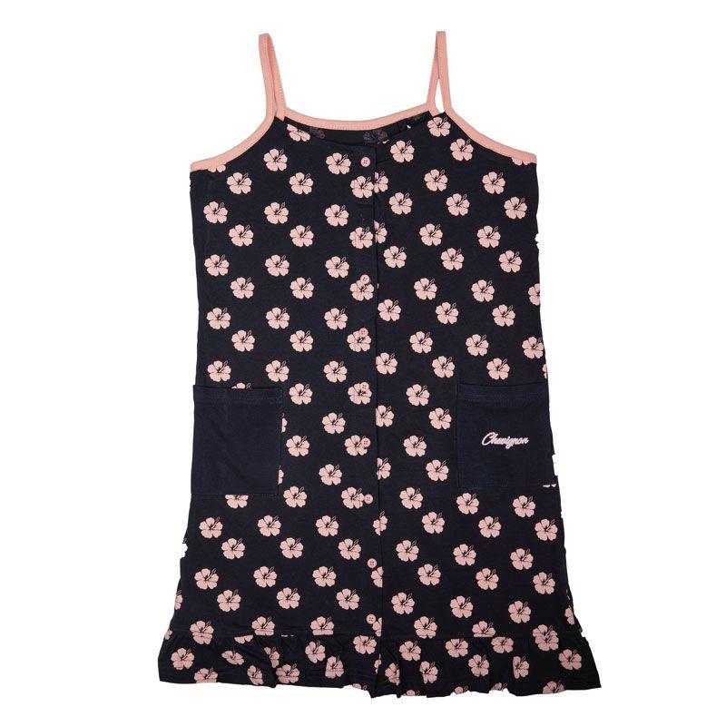 Платье на бретелях с цветочными пуговицами спереди Детский CHEVIGNON