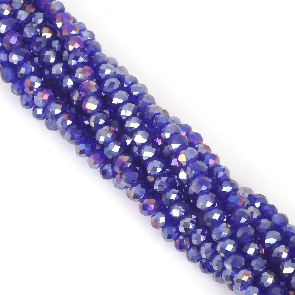 30-200Pcs Rondelle Austria Faceted Crystal Glass Beads Loose Spacer Beads for Jewelry Making