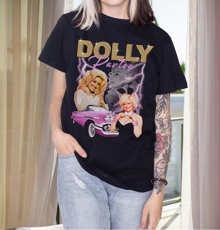 Dolly Parton Vintage Country T-Shirt Tee Size Music Unisex Unisex T-Shirt