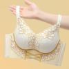 Новое нижнее белье, кружевной бюстгальтер без стального кольца, антипровисающий бюстгальтер с боковой грудью и сборками
