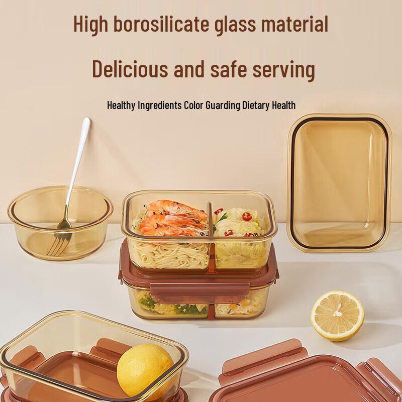 Zhishi Microwaveable Glass Lunch Box Set