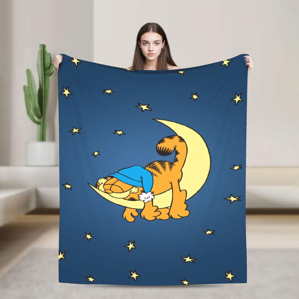 G-Garfields Blanket  Soft Novelty Plush Throw Blanket For Children Living Room Flannel Bedspread Bed Cover