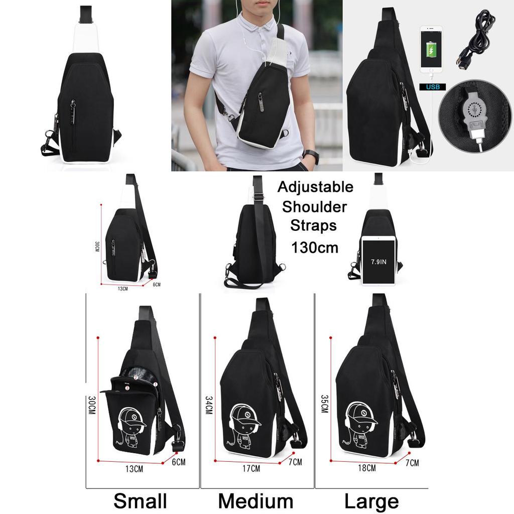 Stylish Luminous Outdoor Backpack With Usb Charging And Earphone Jack For School