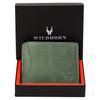 WildHorn Green Leather Wallet for Men I 9 Card Slots I 2 Currency & Secret Compartments I 1 Zippe.