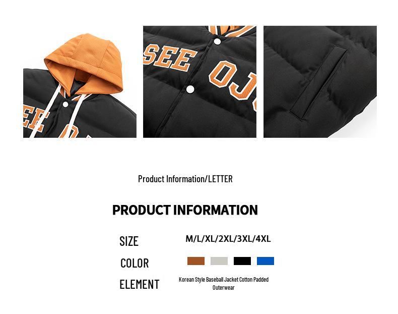 Мужская модная пуховая куртка с капюшоном 2023 – Стильная, теплая, толстая зимняя одежда