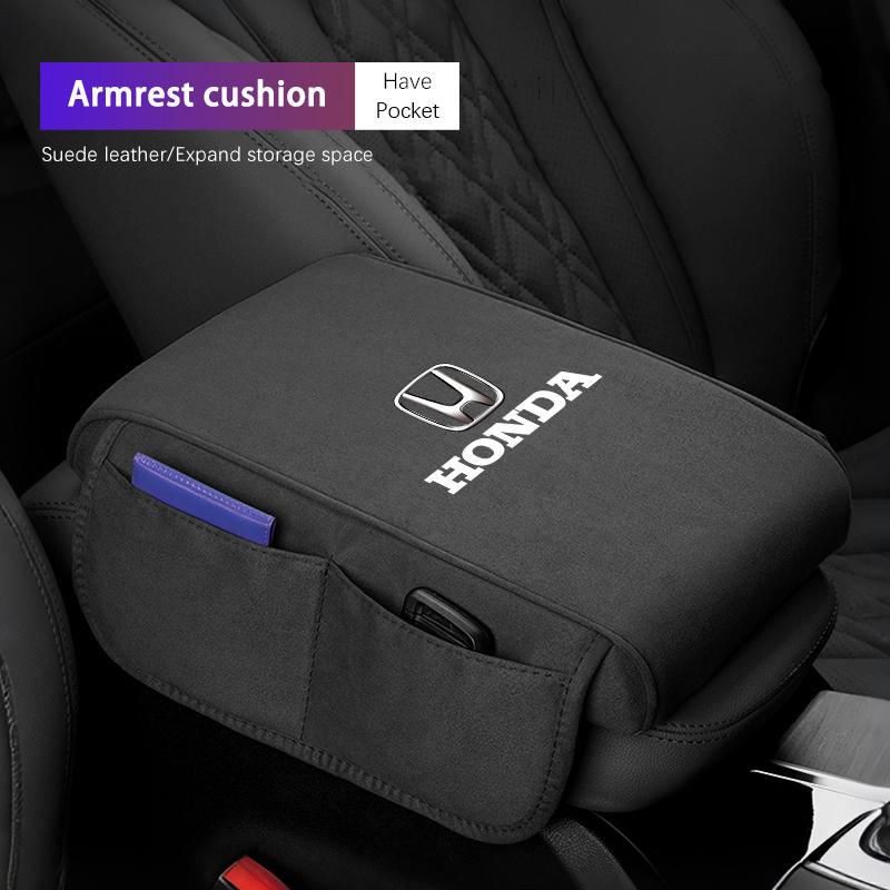 QEJMX1 Car Armrest Box Pad Elbow Arm Rest Mat For Honda Civic Accord Crosstour Spirior Odyssey Avancier UR-V Sienna Elysion CR-Z