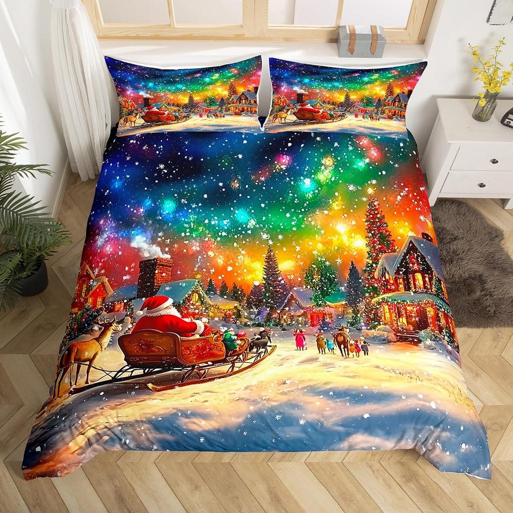 Снежный человек Merry Christmas 3D Печать Комплект постельного белья Свежий Стиль Уютный Мягкий Пододеяльник Размеры King Quen Twin Подарок на День Рождения Декор Спальни