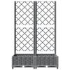 VidaXL Planter with Trellis Light Grey 80x40x121.5 Cm PP 153271