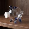 Visible Pig Shape Piggy Bank Cartoon Golden Beans Container Delicate Piggy Money Bank  Home Decor