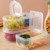 10 шт. прямоугольный контейнер для хранения продуктов, безопасная коробка для хранения в холодильнике, герметичный контейнер для продуктов с одной крышкой, легко моется, универсальный органайзер для холодильника