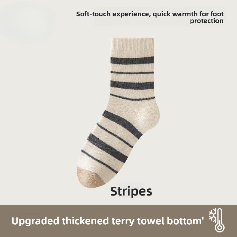 Петлевые носки для женщин, чтобы согреться осенью и зимой, не чувствуя себя громоздко. Утепленные носки для защиты от холода и тепла, универсальные женские носки