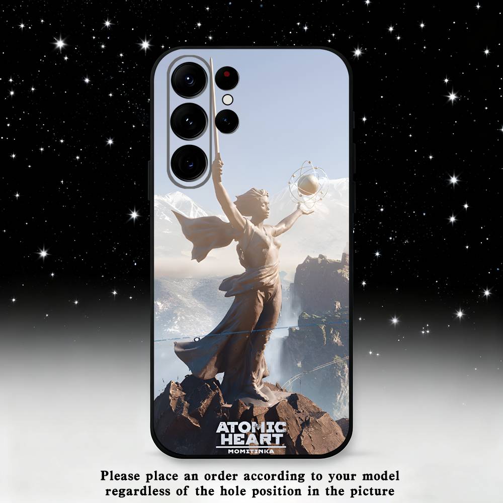 Чехол для телефона A-Atomic H-Heart Game для Samsung S 25,24,23,22,30,21,10,9,Ultra,Plus,Lite,FE,4,5 G Черный Мягкий Чехол