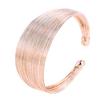 Women Multi Wire Circle Opening Bangle Adjustable Cuff Bracelet Gift