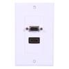 1 порт HDMI Female 1 порт VGA Female AV настенная розетка Видеоразъем лицевая панель разъема Белый