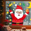 Santa Claus Electrostatic Stickers for Shopping Mall Window Decorations, Restaurant Event Atmosphere, Glass Door Star Stickers