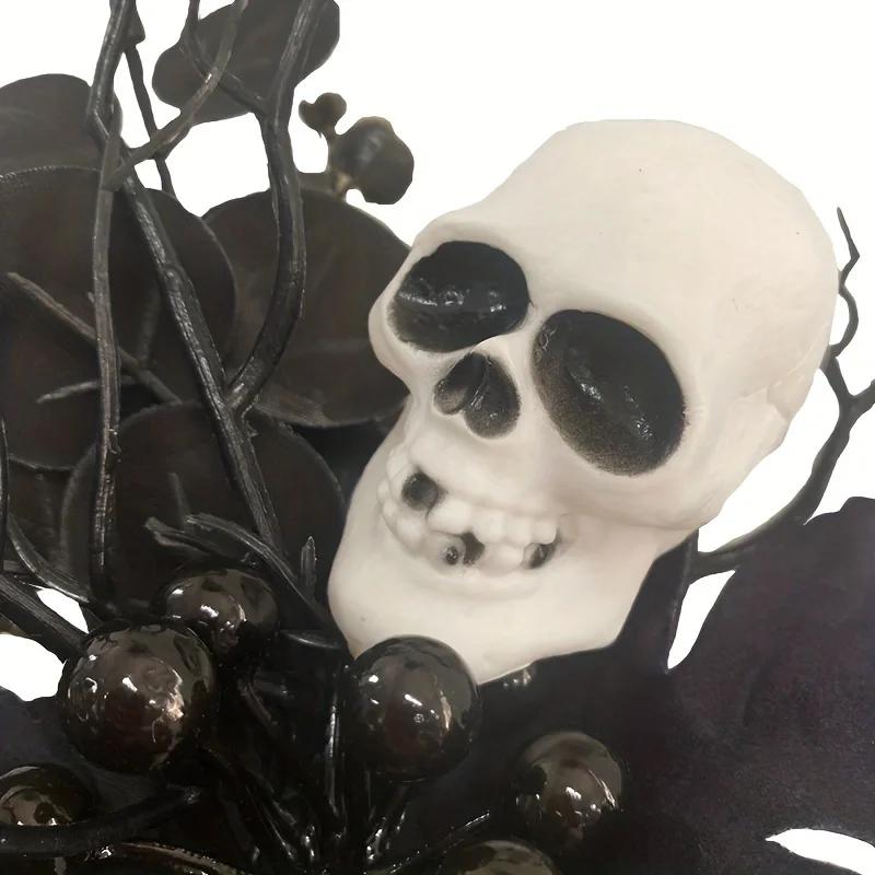 Artificial Maple Leaf Halloween Pumpkin Skull Black Maple Leaf Indoor Branch Decoration