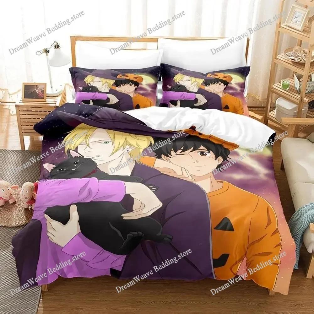 Banana Fish Роскошный Комплект Постельного Белья Японское Аниме Мультфильм Пододеяльник Комплект Одеяло Покрывало Размер Twin Single Печатный Домашний Текстиль