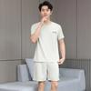 Summer Men Pajamas Summer Short-Sleeved Shorts Nightwear Homewear Cool Feeling Sports Leisure Thin Section Loose Suit Sleepwear