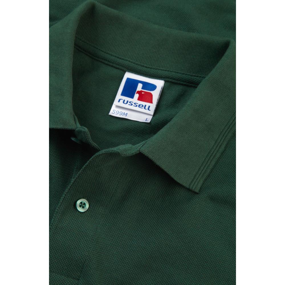 Russell Mens Ripple Collar & Cuff Short Sleeve Polo Shirt