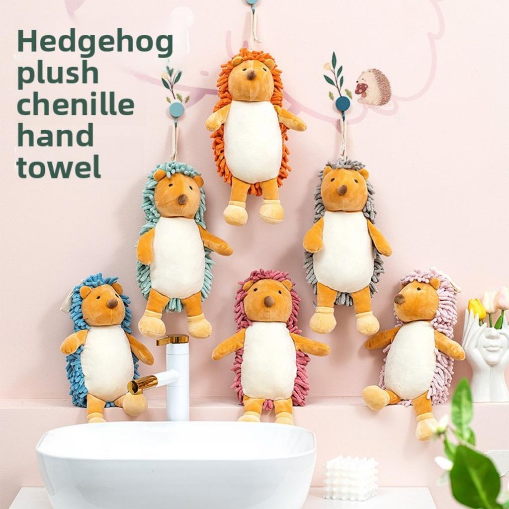 Cartoon Animal Shenier Hand Towel 2-in-1, Children and Adults Thick and Cute Hanging Hand Towel