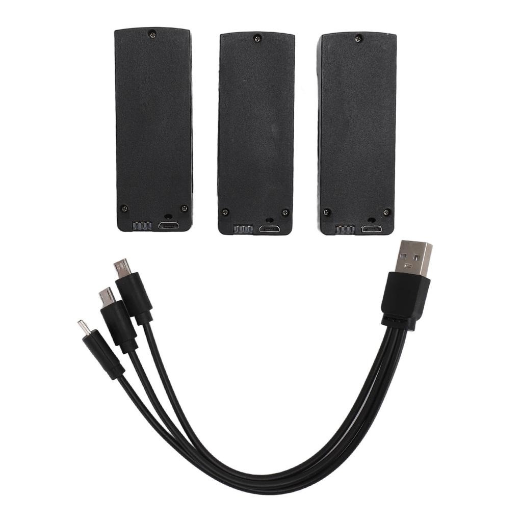 3Pcs Lithium Battery for RC Quadcopter 1800mAh 3.7V Small Light Portable Sturdy ABS Shell RC Drone B