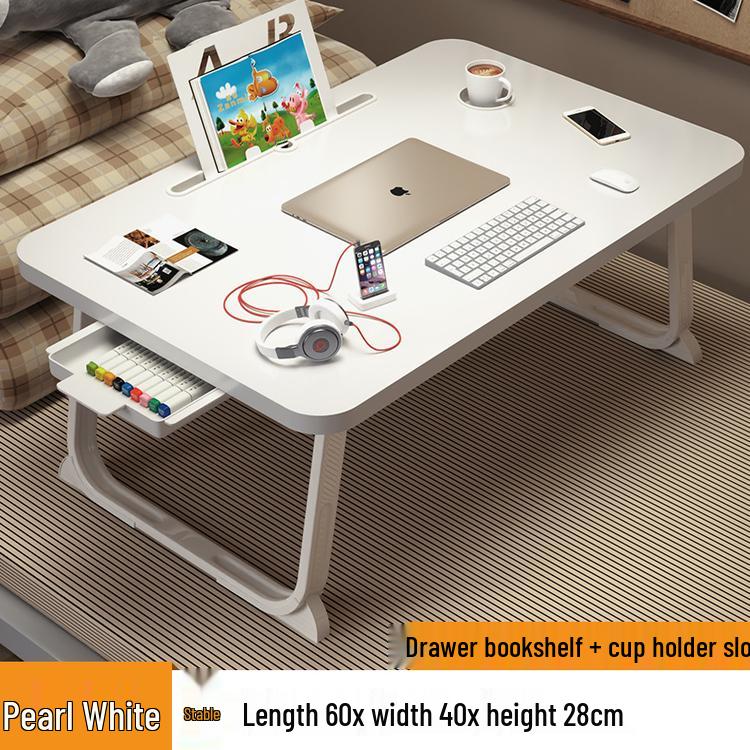 Compact Folding Bedside Table - Study Desk & Laptop Stand