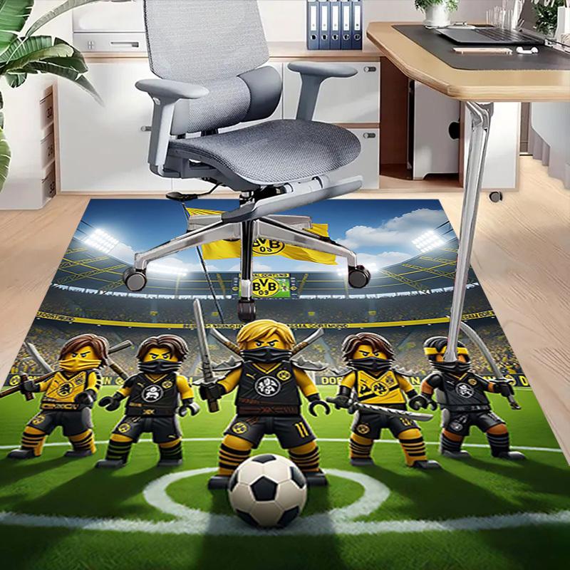 1PC BVB Non-Slip Floor Carpet Compatible for Office&Living Room&Bedroom&Dining room - Flat- Soft & Pattern, Vibrant Colors-W289