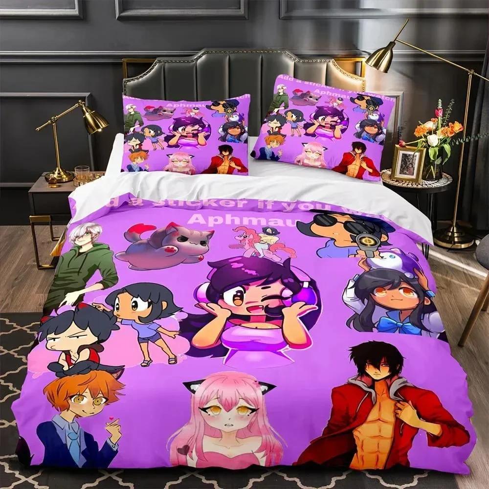 Comforter Aphmau Jessica Bravura Bedding Set 3D Printed Suitable For Bedroom Kids Home Textile