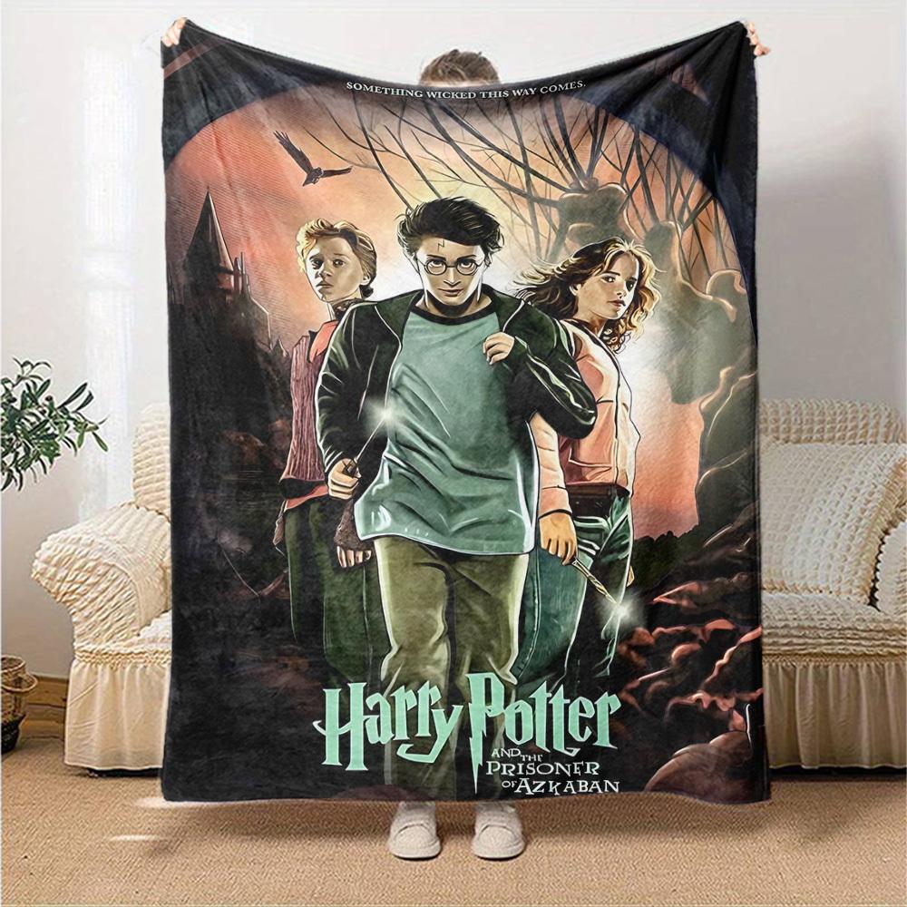 1pc Harry Potter, Prisoner of Azkaban Flannel Blanket Soft Warm Throw for Home, Office, Travel, All-Season Cozy Bedding GiftL1241