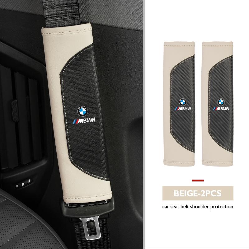 Car Seat Belt Protection Spliced Carbon Fibre Shoulder Pad For BMW X3 X5 M5 M3 E46 E90 E60 F10 E39 F30 E36 G30 E87 E70
