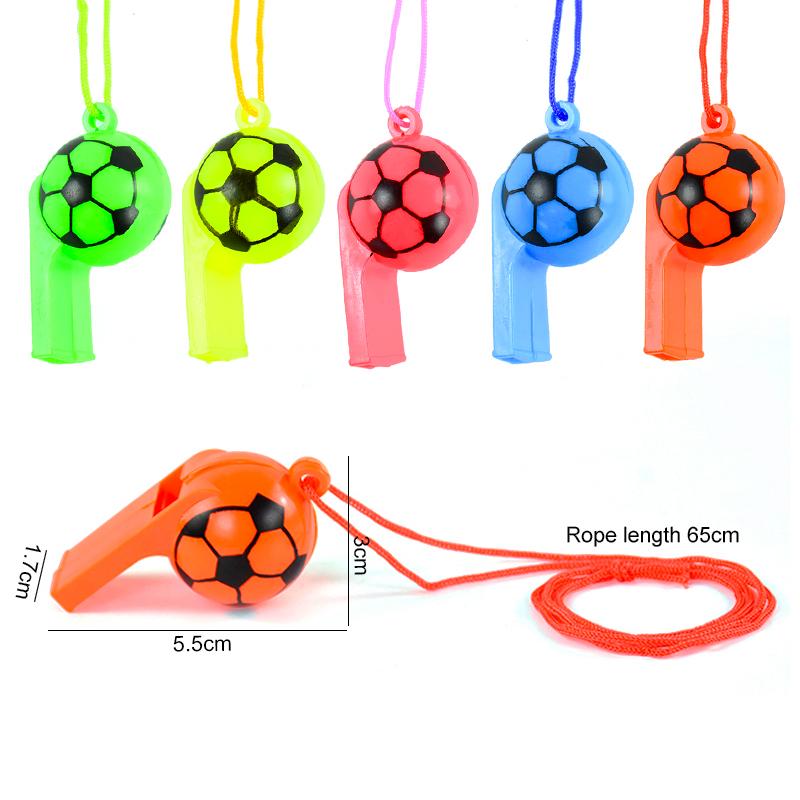 10Pcs Soccer Party Whistles Noise Maker Sports Toy Kids Football Theme Birthday Party Favors Pinata Filler Boys Prize Gifts