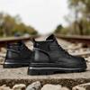 Мужские ботинки Прочные зимние ботинки Удобные нескользящие ковбойские ботинки для пожилых людей Мужские повседневные уличные кроссовки