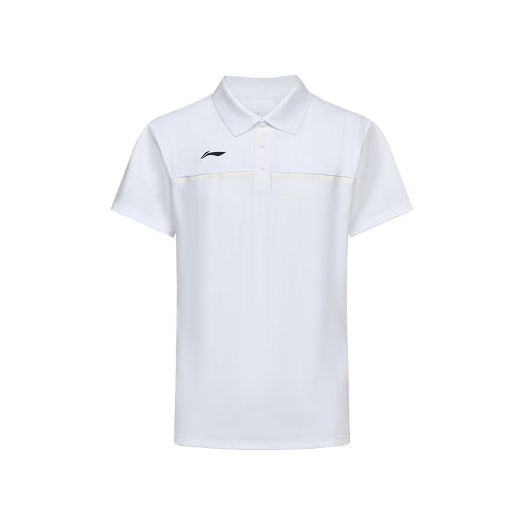 Li Ning Breathable Lightweight Pullover Short Sleeve Polo Shirt Men Tops White APLU071-2