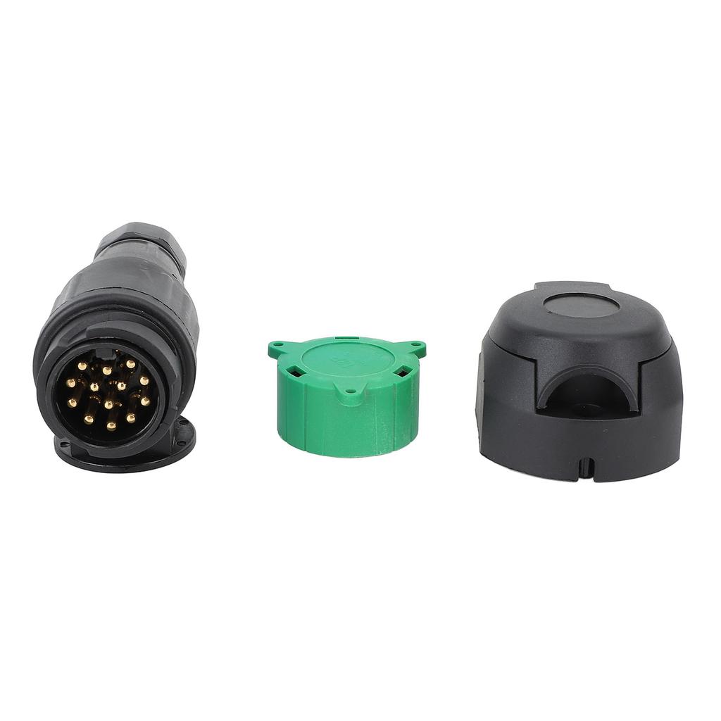 DC12V 13 Pin Truck Trailer Plug Socket Kit Signal Connector Wiring Harness Mounting Bracket Kits for Car Trailer RV