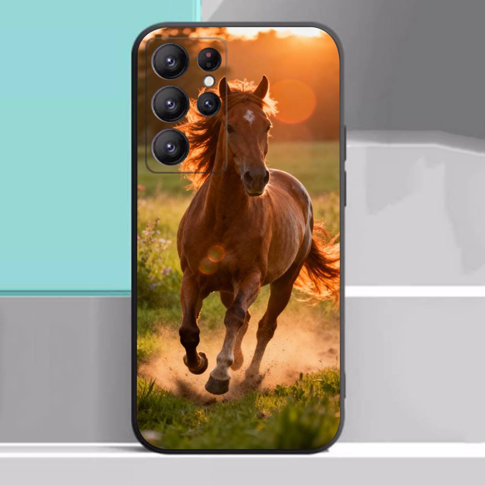 Чехол Животное Лошадь Для Samsung Galaxy Чехол S25 S23 S22 S21 S30 S20 S10 Ultra Plus FE TPU Мягкая Крышка