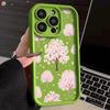 Популярный чехол для телефона с принтом розовых цветов для iPhone 16 15 14 13 12 11 Pro Max Plus/Mini, ударопрочный, устойчивый к царапинам, мягкая защитная крышка