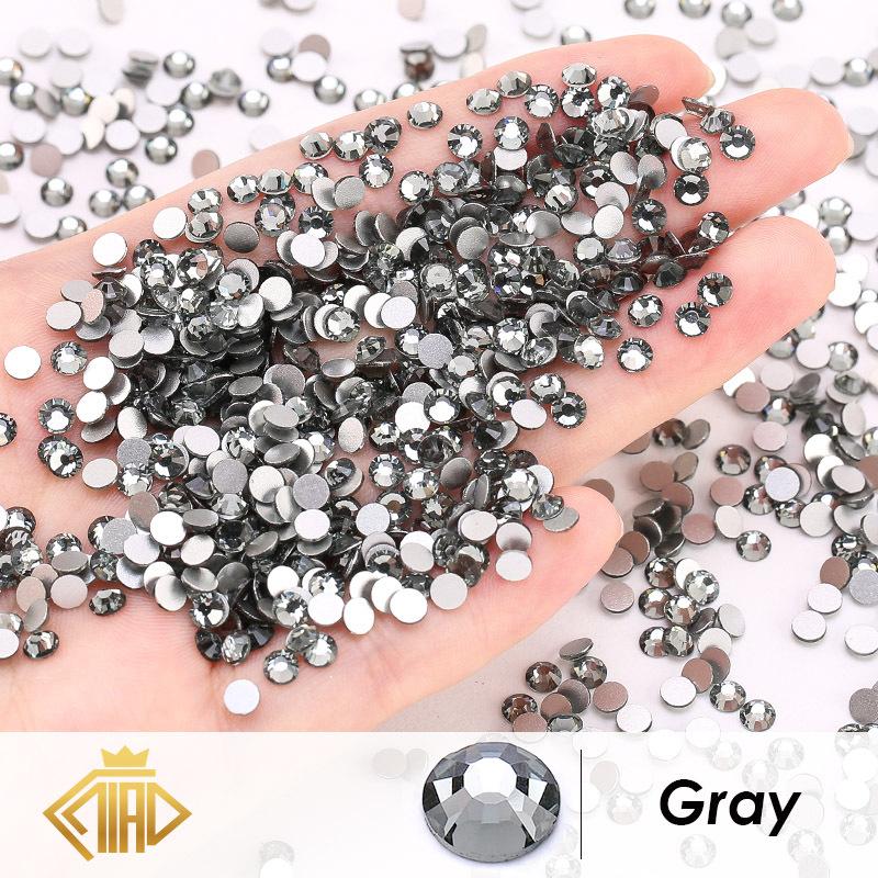 Glass Flat Bottom Drill 1440 Nail Drill Electroplated Rhinestone Diy Accessories Nail Drill Jewelry Accessories Sticker Drill