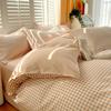 Plaid Striped Bed Sheet Quilt Cover Twill Thickened Quilt Cover Bedding Quilt Cover Three-piece Bed Sheet Set
