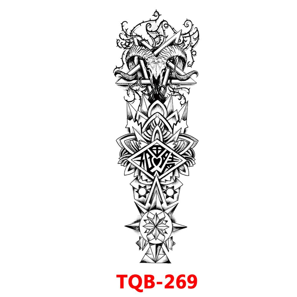 Татуировка с большим рукавом, розой, часами, глазом, водостойкая временная татуировка, наклейка, Лев, Король волков, боди-арт, полная поддельная татуировка для женщин и мужчин