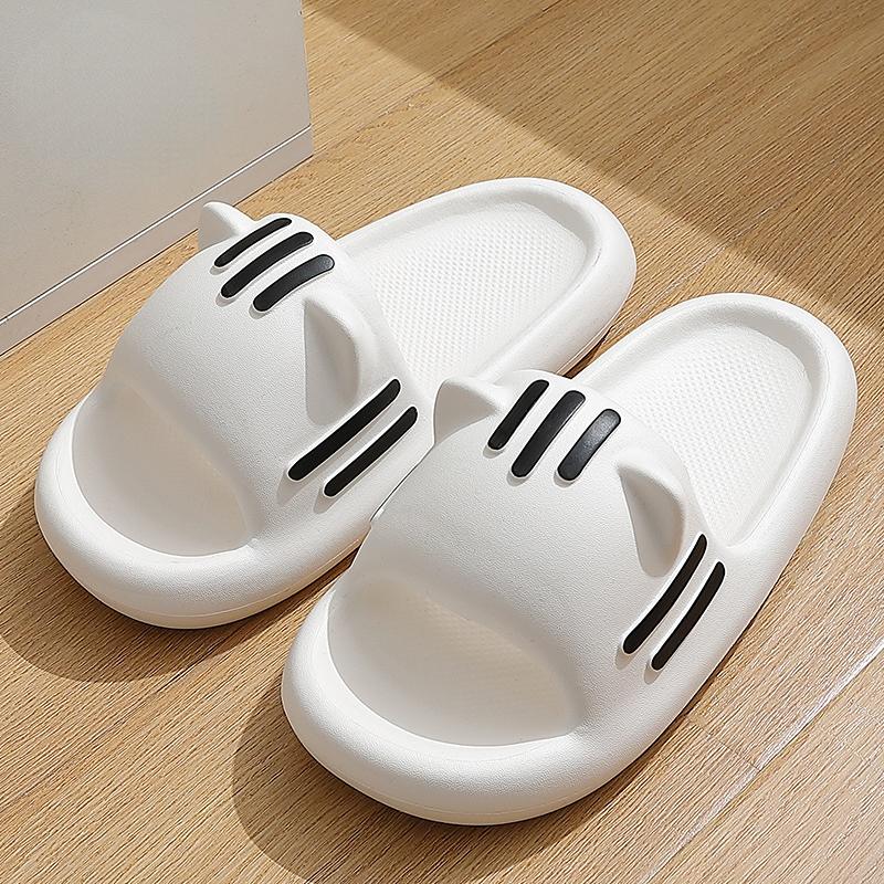 Женские летние милые тапочки с котом для пар, новые домашние, для ванной, мягкие, толстые, подошва, противоскользящие, для улицы, для пляжа с героями мультфильмов