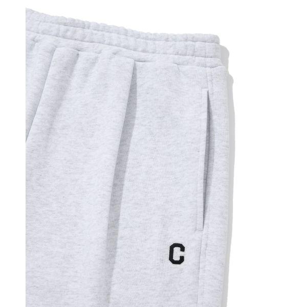 Covernat Ss24 Loose Fit Wide Leg Logo Elastic Waist Casual Pants Unisex pants Heather-Gray CO2401PT11HG