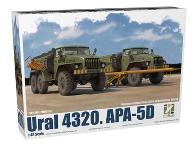 Zimi Model 1/48 Грузовик Урал 4320 и АПА-5Д Автомобиль электропитания для авиации Набор (Пластиковая Модель Набор ZM80159) (Военная техника)