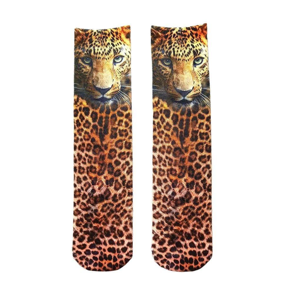Thicken 3D Print Animal Paw Socks Breathable Novelty Stocking Creative Thermal Calf Socks  Adult