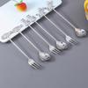 Cute Paintings Cat 304 Stainless Steel Spoon Hollow For Coffee Tea Dessert Spoon Kitchen Tableware Gifts For Students Children