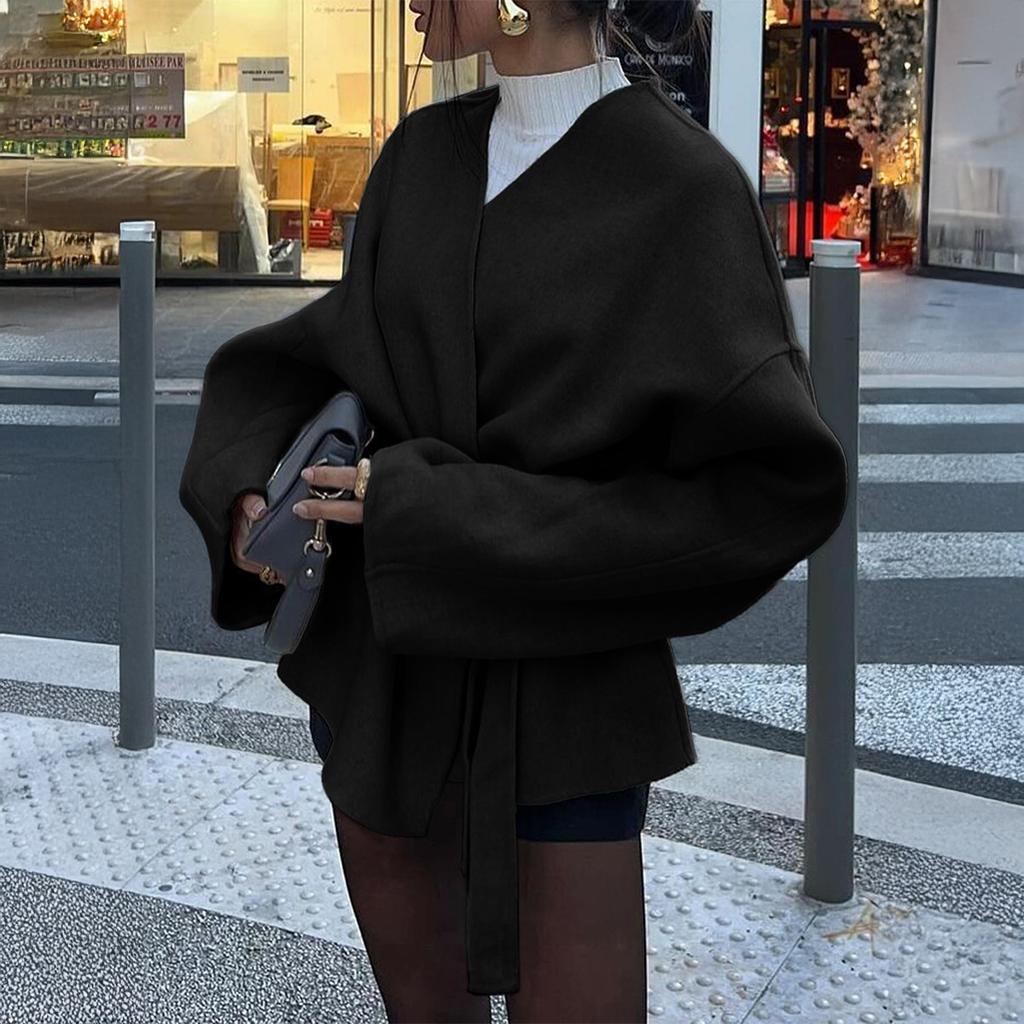 Элегантный блейзер на шнуровке с длинным рукавом Женский Осень/Зима 2025