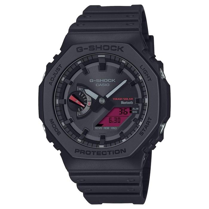 Casio G-Shock Черный Смола Красный Аналогово-Цифровой Восьмиугольный Часы GA-B2100BBR-1A (145мм-215мм)