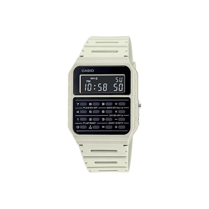 Casio Серия для молодежи Цифровой калькулятор Ретро Многофункциональные Водонепроницаемые Кварцевый механизм Ремешок из смолы Часы Женские Часы Черные CA-53WF-8B