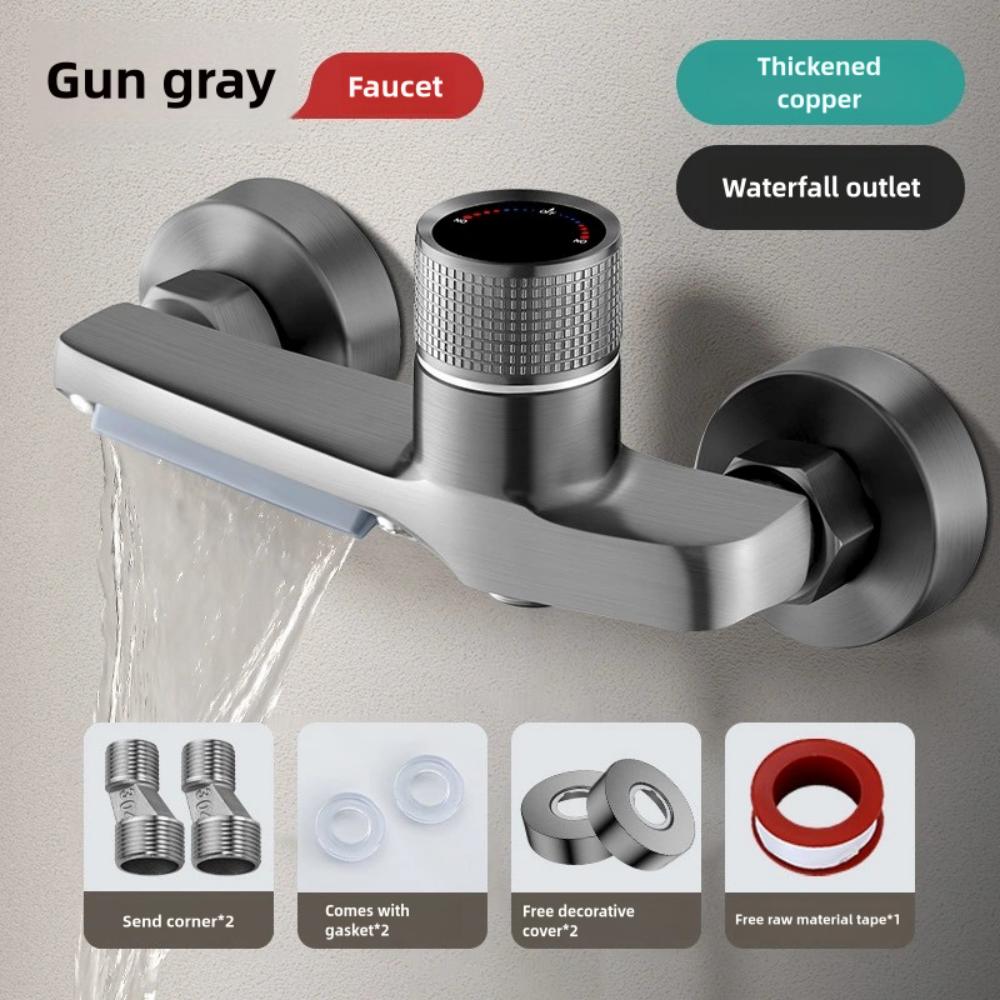 Настенный смеситель для ванны с душевой лейкой, латунный, хромированный, настенный, для ванной комнаты, душевой смеситель, комплект душевой системы, смеситель горячей и холодной воды