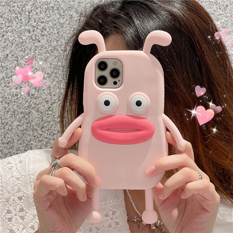 Милый 3d чехол с изображением колбасы и губ утки для Iphone 14 13 11 12 Pro Max 14 Plus, мягкий силиконовый чехол для задней панели телефона с забавным мультяшным принтом для девочек